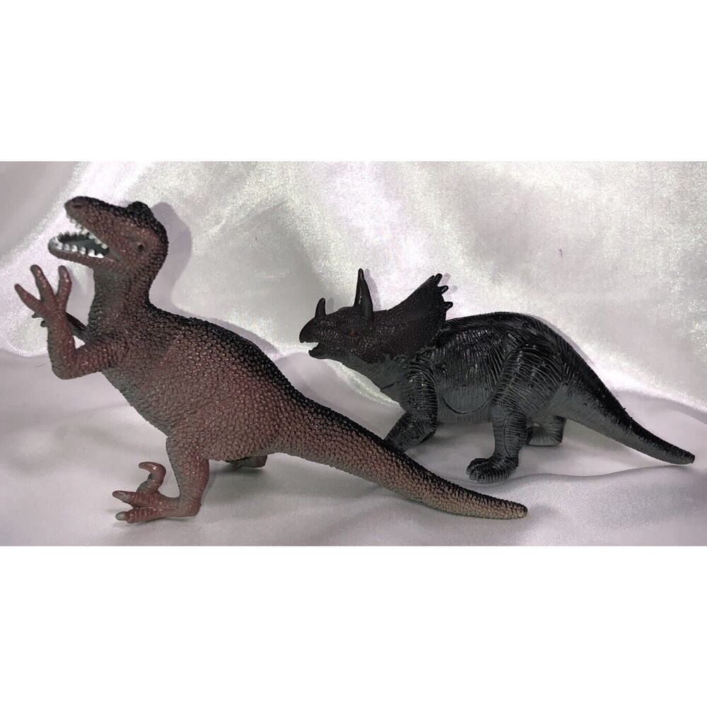 Dinosaurs Prehistoric Lot of 2 Boley Toys Denonychus Styracosaurus